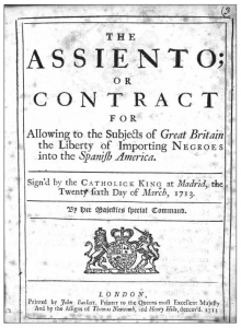 The Asiento contract from 1713