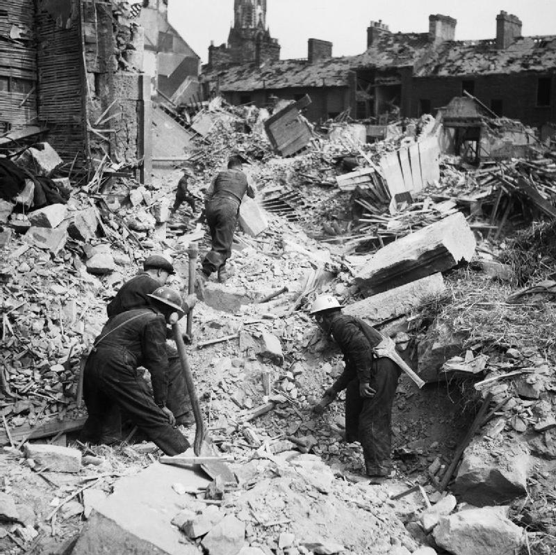 1941: German Luftwaffe Bombs Belfast in Northern Ireland