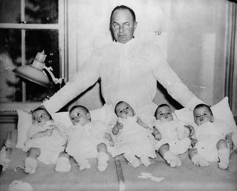 1934: Birth of the First Quintuplets known to have Survived Infancy