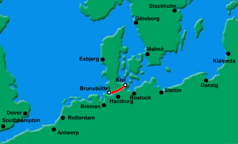 1895: Opening of the Kiel Canal – German waterway with more traffic than the Panama and Suez Canal