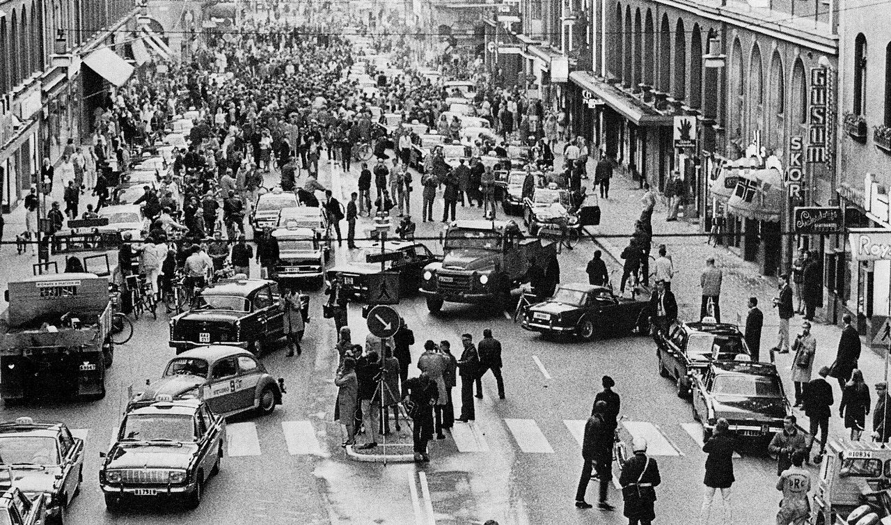 1967: H Day: The Swedes Switch the Side of the Road they Drive on Overnight
