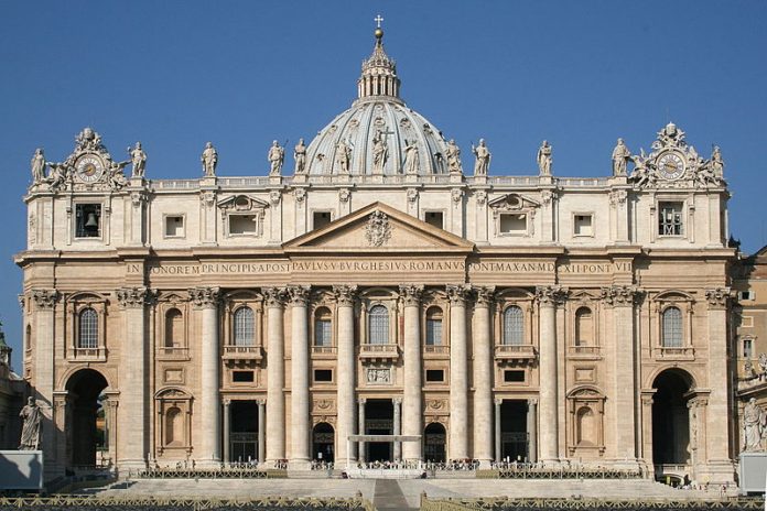The Pope whose name is on the facade of St. Peter’s Basilica in the Vatican
