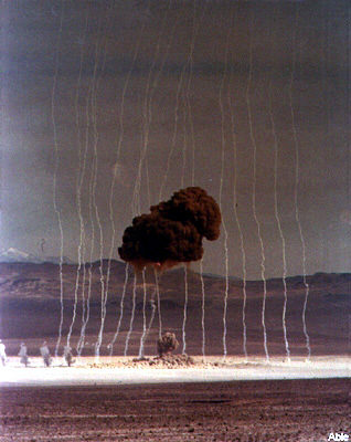 The first nuclear explosion near Las Vegas – 1951.