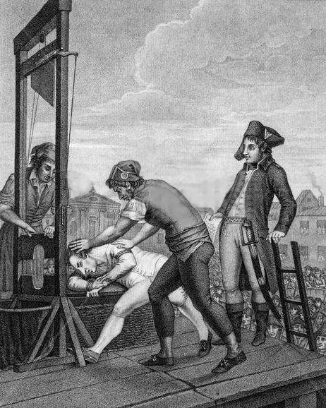 Robespierre executed by guillotine during the French Revolution