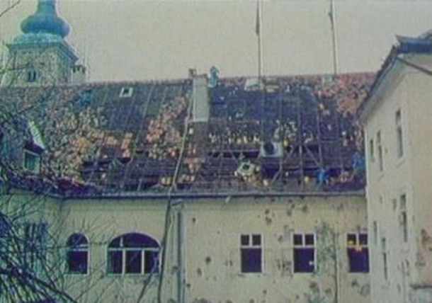 JNA planes rocketed the Banska palace in Zagreb – 1991